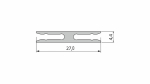 Lumines profile type Metro anodized silver, 3 m